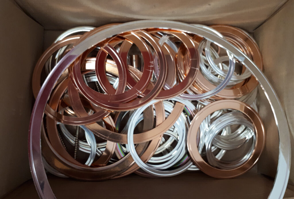 Used copper gaskets